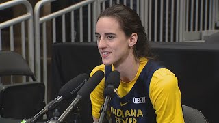 WATCH: Fever star Caitlin Clark speaks ahead of game against Seattle Storm