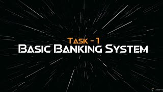 Basic Banking System (Task 1) Web Development Intern at The Spark Foundation
