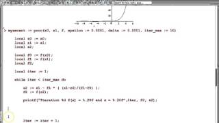 Maple Programming Test 1: Problem 2