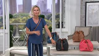 Dooney & Bourke Leather Drawstring Bag on QVC