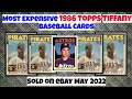 Most Expensive 1986 Topps Tiffany Baseball Cards eBay Sales - May 2022