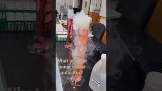 Dry ice and universal indicator