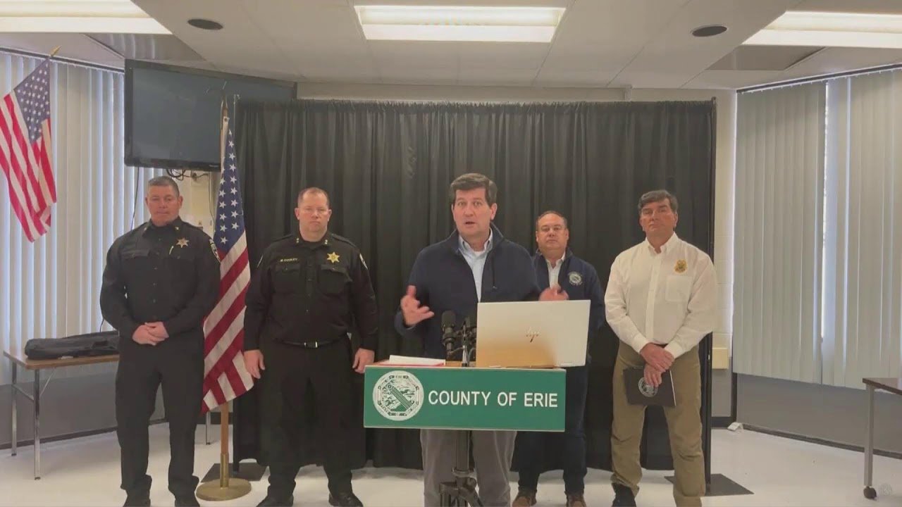 Erie County Officials Provide Update On Blizzard Clean Up - YouTube