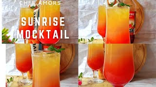 HOW TO MAKE SUNRISE MOCKTAIL. #mocktails #howto