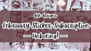 February Sticker + Stationery Subscription Unboxing - Planning and Journaling