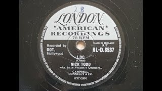 Nick Todd 'I Do' 1957 78 rpm