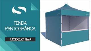 TENDA PANTOGRÁFICA 3X3M 9M2 ALUMÍNIO