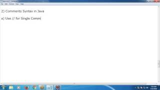 Java Tutorial 5: Comments in Java Programs