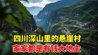 探访四川深山里的悬崖村，这里地势险要易守难攻，家家都是有钱大地主【乡村阿泰】