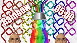 5-Minute Timer 🌈 [ Rainbow Colours Slime Maze ]