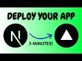 How to Deploy Your Next.js App in 5 minutes