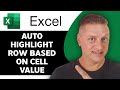 How to Auto Highlight Row Based on Cell Value in Excel | Excel Tutorial 2026