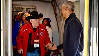 President Barack Obama Surprises Veterans on Honor Flight