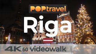 Walking in RIGA / Latvia 🇱🇻- Old Town to Market Halls - 4K 60fps (UHD)