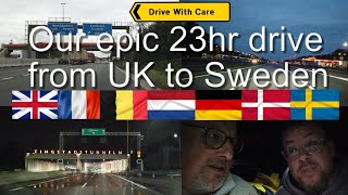 It took us nearly 24hrs to drive from UK to Sweden