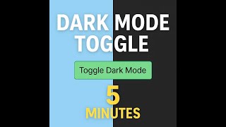 JavaScript Tutorial on Adding Dark Mode to Any Website in 5 Minutes (HTML + CSS + JS)