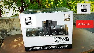 ALTAC LANSING ACOUSTIC AL-3001C 5.1 HOME THEATRE UNBOXING (5500watts Amazing BASS) BEST UNDER 5000rs