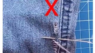 COMO CONSERTAR RASGO DE CALÇA JEANS À MÃO/ Como Costurar de Forma Invisível. (COSTURA À MÃO).