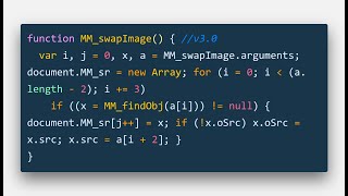 15 Year Old JavaScript! Decoding Dreamweaver's MM_swapImage()