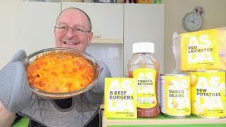 Asda Just Essentials Burgers, Beans, Potatoes \u0026 Cheese ~ Food Creation ~ Budget Cooking