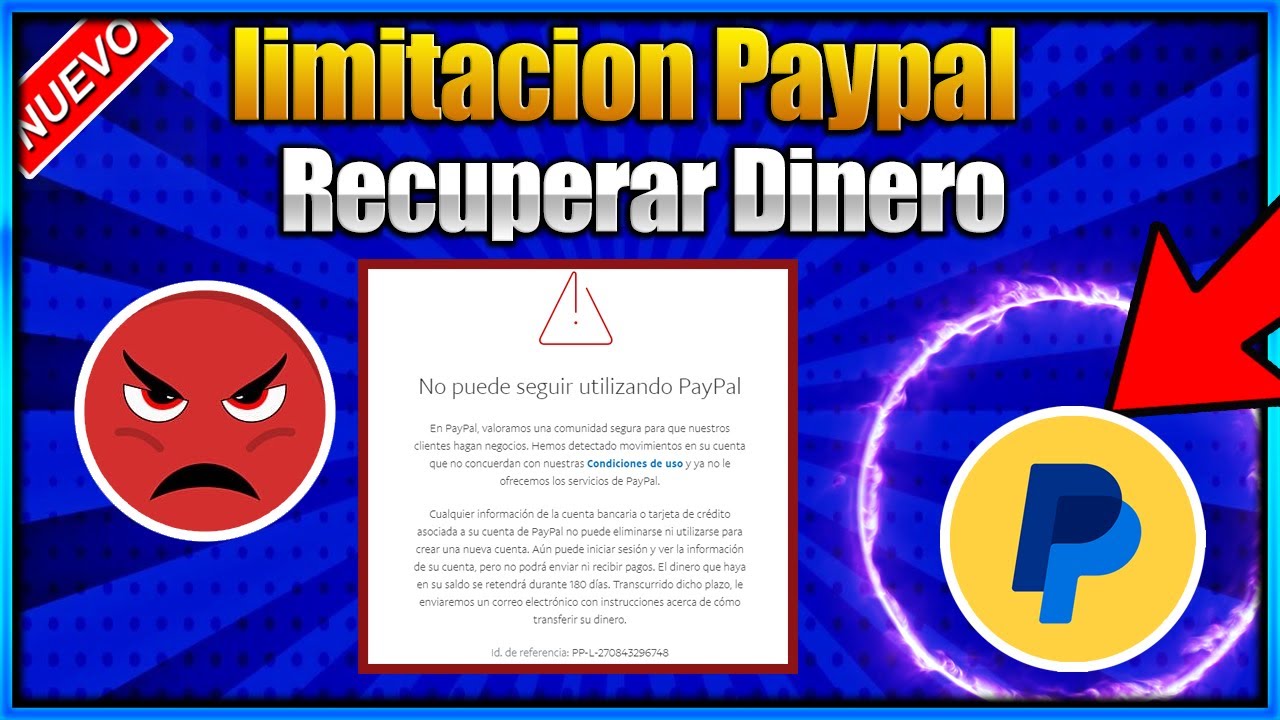 ️🔴 Mi Cuenta PAYPAL Fue LIMITADA Permanentemente | Como Recuperar MI ...