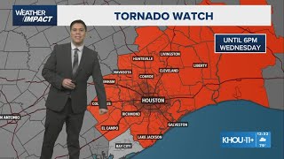 Weather Impact Alert: Tornado Watch issued for much of Houston area until 6 p.m.