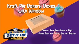 MT Products Kraft Pie Bakery Boxes with Window