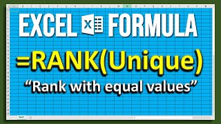 Rank Formula in Excel - Unique ranking with duplicate values