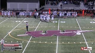 WHS Football  vs Simsbury - Fall 2021