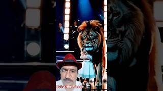 The Man performs a fusion with the Lion on AGT