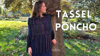 Boat Neck Poncho Tutorial // The Tassel Poncho // Ophelia Talks Crochet