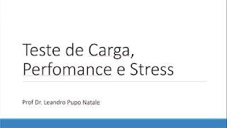 Teste de Software - Teste de Carga, Perfomance e Stress usando JMeter