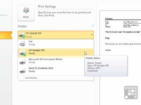 Outlook 2010 Tutorial - How to Print Emails Outlook 2010 Tutorial - How to Print Emails