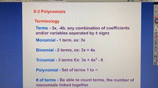 6-3 polynomials
