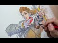 drawing aloy with watercolor