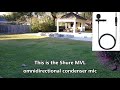 shure mvl lavalier mic vs iphone ear buds mic test