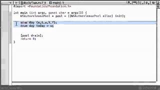 Objective C Programming Tutorial - 46 - Enumerated Data Types