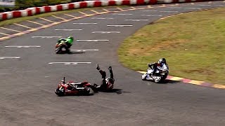 Champ. Leader Down! Cool FAB Minibikes Rd 4, Rowrah, MInimoto Pro Class