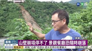 豪雨沖刷邊坡 三地門景觀餐廳恐崩落 | 華視新聞 20190821