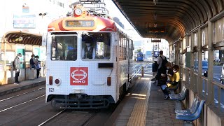 とさでん交通600形621号 鏡川橋行き 伊野線 はりまや橋駅