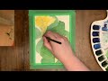 painting costus spectabilis flowers in watercolour