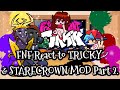 FNF React to TRICKY & STARECROWN MOD Part 2||FRIDAY NIGH FUNKIN'||ElenaYT