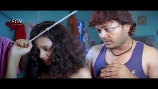 Ganesh Hides Amulya in Boys PG | Cheluvina Chitthara Kannada Movie Scene | Komal