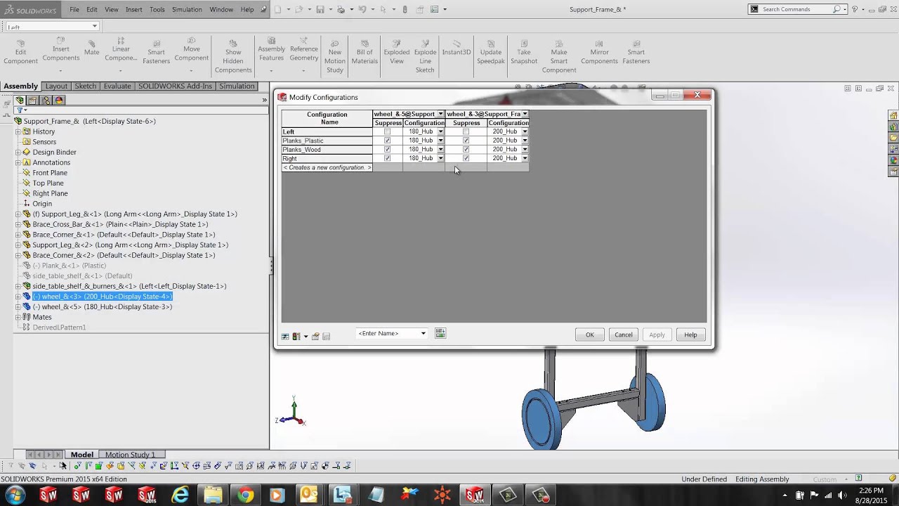 SOLIDWORKS Quick Tip - Modifying Configurations - YouTube