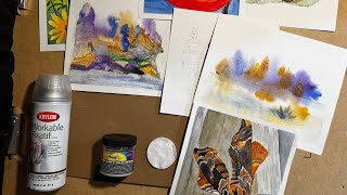 How to Seal a Watercolor Painting With Dorland’s Wax or Krylon Workable Fixatif.