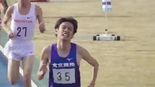 日体大記録会5000m最終組  代田(中大OB)  2019.4.21