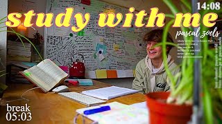 LIVE | 12-HOUR study with me Part 1 📚🌧 rain sounds & pomodoro timer 60 & 10