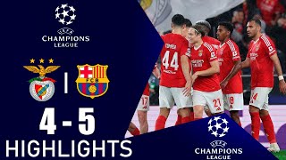 Benfica x Barcelona 4-5 RESUMO \u0026 Highlights Goals | Liga dos Campeões UEFA 2024-2025