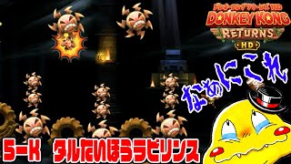 #14【なんじゃこりゃあ！パズルピースの位置が鬼畜】5-K タルたいほうラビリンスがむずかしすぎるっ！【ドンキーコングリターンズHD実況】