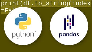 How to print pandas DataFrame without index